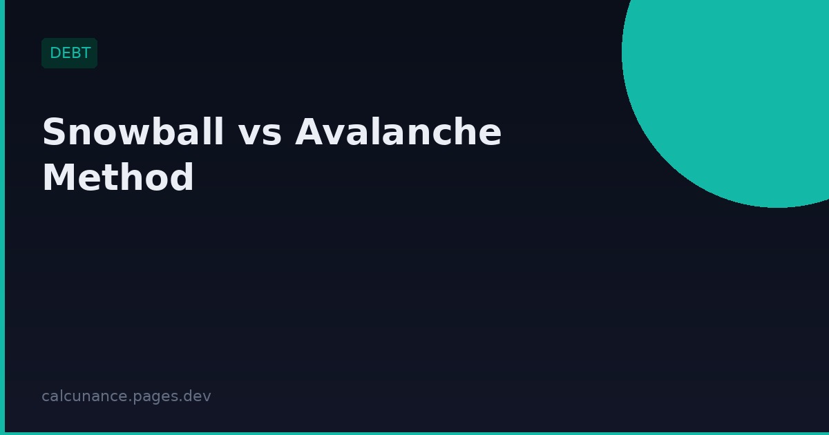 Debt Snowball vs Avalanche Method: Which Saves More Money?